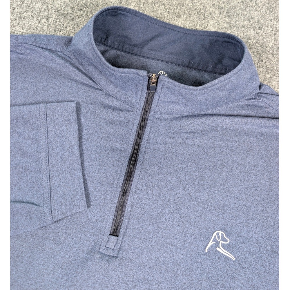 Rhoback Quarter Zip Pullover Mens 3XL Blue Heather Performance Golf Activewear